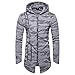 Produktbild Mantel Herren,Herren Lässiger Camouflage Reißverschluss mit Kapuze Langer Mantel,Binggong Herren Mantel