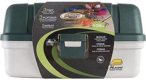 Ready to Fish Saltwater Tackle Box with 3 Tray and Basic Tackle, 50 Piece by Ready 2 Fish