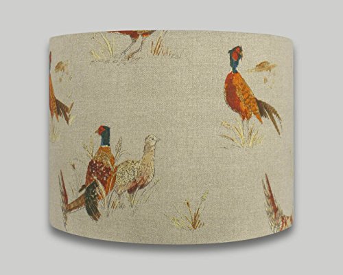 Country Pheasant Drum Lampshade 20cm 25cm 30cm 35cm 40cm Lamp Shade Lightshade