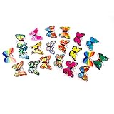 panniuzhe 12 PCS LED Leuchte, Creative Blinklicht Colorful Schmetterling Nachtlicht Aufkleber Wand Aufkleber Lampe LED Deko Night Lights zufällige - 8