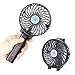 Produktbild Augola Hand Fans, Mini Elektrischer Lüfter USB-Schreibtisch-Fan Akku Powered Fan mit Nachtlicht für Zuhause, Büro, Camping und Reisen – Schwarz