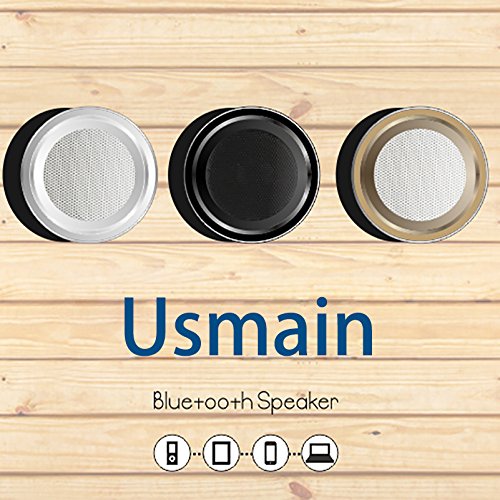 Altoparlante Bluetooth Portatile Usmain Smartphone Speaker Wireless Boombox con AUX, Riproduzione da MicroSD Card e Microfono Integrato- Nero
