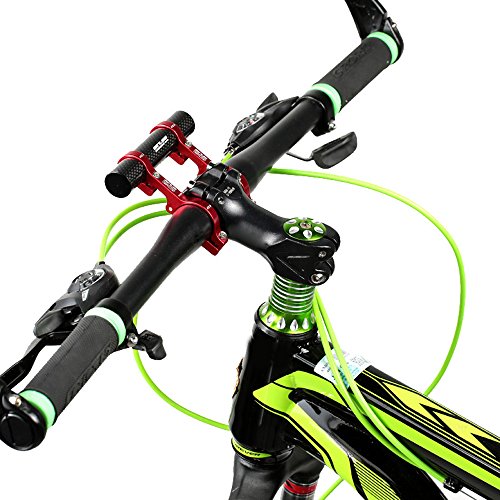 Lixada GUB 31,8 MM doppelte Lenker Erweiterung Mount Carbon Fiber Extender Halter für Fahrrad Licht Fahrrad Tacho - 4