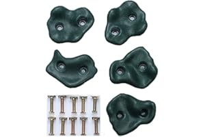 HIKS Plastic Climbing Stones Holds & Grips, Ideal For Climbing Frames, Tree Houses And Kids Climbing Walls (Pack of 5 Grips)