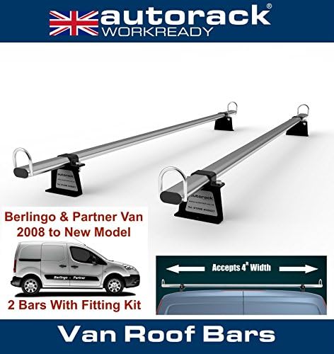 Autorack WorkReady Van Roof Rack Bars for - CITROEN BERLINGO (2009-to-NEW Model Range) - 2 BARS