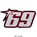 Produktbild Patch, Aufnäher bestickt Bügelbild ,,NICKY HAYDEN 69 gp,,