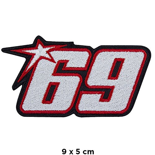 Preisvergleich Produktbild Patch, Aufnäher bestickt Bügelbild ,,NICKY HAYDEN 69 gp