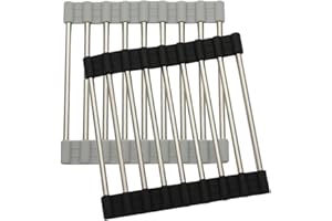 CLVPAI Rejilla para Enfriar-2 pcs 15 * 15,5cm Rejilla de Vapor de Acero Inoxidable,Enfriador de Pasteles,para un enfriamiento Uniforme y rápido Enfriador de Pasteles(1 Negro y 1 Gris)