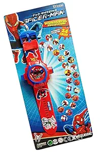 Kid's Digital 24 Images Spiderman Projector Watch (Unisex, Assorted Design)