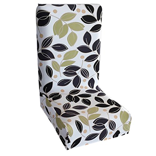 MagiDeal Stretch Spandex Elastisches Stuhl Hussen Stuhlbezug Sitz Schutz – Grün Schwarz - 6