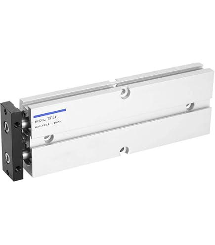 Cylindre Pneumatique TN16-80 - Alésage 16mm, Course 80mm - Double Tige Avec Aimant - Aluminium