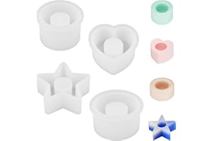 ‎MPLEHDA Silikonform Kerzenhalter, 4 Stück Gießform Kerzenhalter, DIY Silikonformen für Beton, DIY Zement Kerzenhalter Form Kerzenhalter für handgemachte Kerze, Duftkerzen Handwerk Hausdekorationen