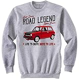  Teesandengines Men\'s Autobianchi A112 Abarth 70 HP 1 Grey Sweatshirt Size XXLarge