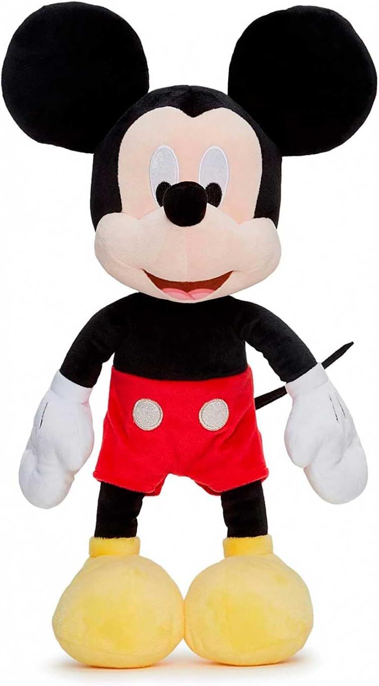 Simba Toys - Peluche Disney Mickey Mouse 35 cm- con Pantalon Rojo, Material Suave y Agradable, 100% Original, Apto para Niños y Niñas de Todas Las Edades - 35 cm (6315870228)