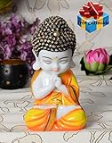 SN Handicrafts Laughing Baby Buddha Showpiece Figurine Best for Home Décor I Office Décor Child Monk Figurine Idol (Red Item Size: 10 cm x 10 cm x 20 cm)
