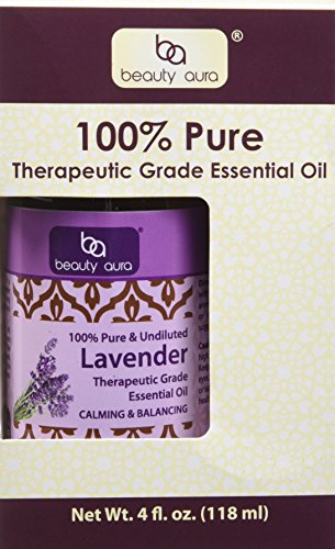 Beauty Aura 100% puro olio essenziale di lavanda - 4 oz bottiglia