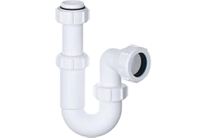 Hulthor 32mm Adjustable P Trap, Telescopic Sink Waste Trap with 76mm Seal, Universal 32mm Basin Trap for Bathroom Sink