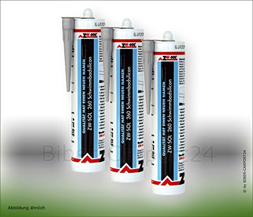 Preisvergleich Produktbild BC-260 Schwimmbadsilikon grau (1 Kartusche)