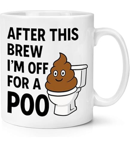 Stuff4 Funny Novelty Gifts For Men - After This Brew I'm Off For A Poo Mug - Silly Secret Santa Presents, Christmas Mugs Adults, Birthday Poo Gift, 11oz Ceramic Premium Navy Blue