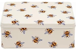 Elite Gift Boxes Emma Bridgewater - Bee - Deep Rectangular Deep Rectangular Tin 195 x 154 x 75mm