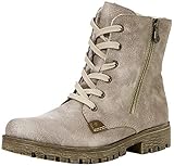 Seitlicher Reißverschluss Rieker Damen 78539 Kurzschaft Stiefel, Grau (Asche/Mogano 42), 39 EU