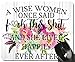 Produktbild BGLKCS Funny Quote A Wise Woman Once Said F This Shit and She Lived Happily Ever After Mouse Pad Pink Floral Boho Design Mauspads Gift for Mom Office Desk Accessories for Women