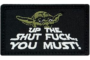 Café Fyrkantig ® Rolig Bundeswehr Fun Patch broderad med kardborreband – 7 x 4 cm – Yoda