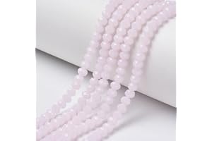 CHERISWELRY Cheriswely, perline in vetro sfaccettato, 4 x 3 mm, perline distanziali per gioielli, collane artigianali, rosa