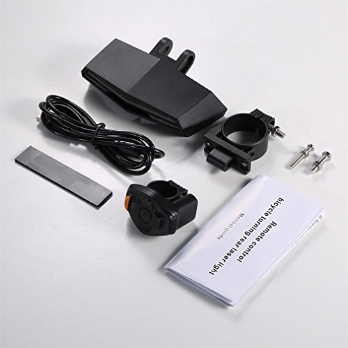 LED Rücklicht,LESHP FahrradLicht USB Aufladbare Fahrradrücklicht Motorrad Warnleuchten 3 Licht Modi ,Wasserdichte ,Energiesparen,Einfach zu Installieren - 8