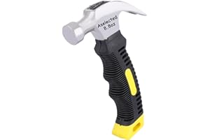 ASelected Stubby Claw Hammer - 8 oz Mini Camping Hammer for Women, DIY, Home, Tent Stakes