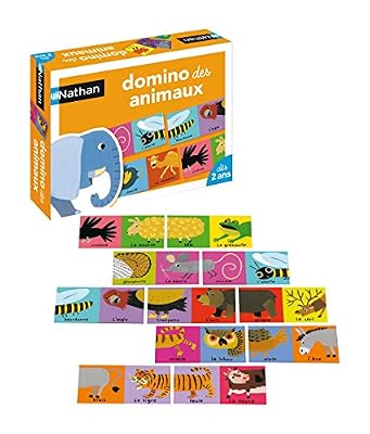 Nathan - 31038 - Jeu de société - Jeu éducatif - Domino des Animaux