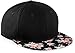 Produktbild Snapback Damen Frauen schwarz Floral Blumen Snapback Cap Mütze Hut pink rosa schwarz Blumenmuster Muster Trend Fashion