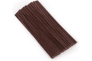QIKAARA 200pcs Brown Pipe Cleaners, 30cm x 6mm long Craft Pipe Cleaner, Pipe Cleaners Chenille Stems, Pipe Cleaner Chenille Wire Bending Plush, Cleaner Strips for DIY, Arts, Crafts Project, Decoration