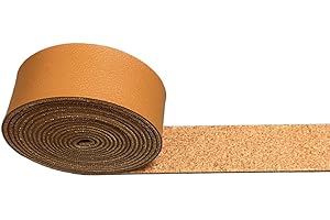 Funnytek 25 mm x 2 mm, cinturino in pelle largo, piatto, classico, vintage, strisce in pelle, per fai da te (marrone 2 m)