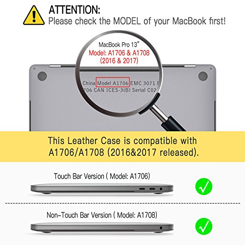 MacBook Pro 13 H  lle Lederh  lle  Icarer Ultra Slim Hochwertige Ledertasche Vintage Antik Handytasche Leder H  lle Case Cover f  r Apple MacBook Pro 