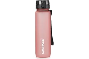 ‎UZSPACE UZSPACE Trinkflasche Kinder Auslaufsicher,Sport Kunststoff Trinkflasche 1l,800ml,500ml, Tritan & BPA-frei Sportflasche Kohlensäure Geeignet