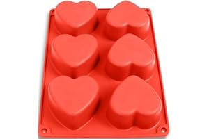Pritogo - Silikonform Herz- Backform Muffinform Herzform Kuchenform zur Herstellung von Seife Schokolade Kuchen Raysin Gips