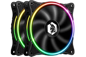EMPIRE GAMING -PC Gamer Case Fläkt 2x120MM -Högt luftflöde -RGB Adresserbar LED PWM 3 stift 5 Volt Dual Loop-Tyst-Kylning 12C