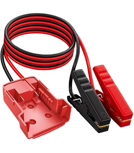 TKSE Adaptateur de démarrage de voiture - 1,8 m - Kit d'alimentation d' urgence - Câble 8AWG - Conversion en Jump Starter Automotive Booster Kit pour Milwaukee M18 TKSE Adaptateur de démarrage de voiture - 1,8 m - Kit d'alimentation d' urgence - Câble 8AWG - Conversion en Jump Starter Automotive Booster Kit pour Milwaukee M18