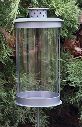 Grablaterne auf Stecker mit ca. 105 Stunden Grablicht Öllicht. Höhe 19cm - 2