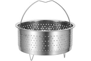 SKINGWA Panier vapeur pour la cuisine, panier vapeur en acier inoxydable pour autocuiseurs, casseroles (diamètre extérieur : 22 cm)