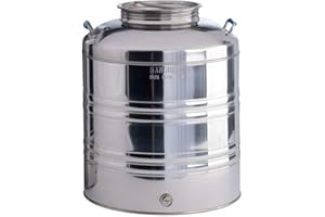 LA NUOVA SANSONE Fût INOX pour Huile Liquide Alimentaire SERTI 25L