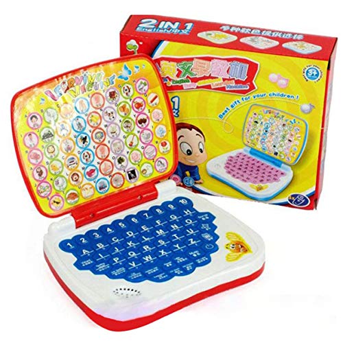 Preisvergleich Produktbild Tragbare multifunktionale zweisprachige frühe pädagogische Lernmaschine Kinder Computer Spielzeug Kinder Geschenk Entwicklungsspielzeug