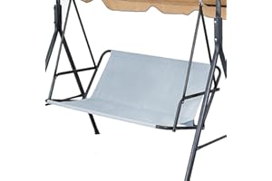 Garden Swing Cushion Cover Replacement, Joyday Store 600D Oxford Fabric Waterproof Outdoor Swing Seat Cover, Durable Dust-proof Swing Chair Cover for Outside138x 50x 50cm,Grey