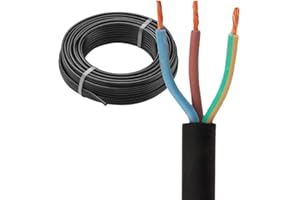 SOLIDSPARK Câble 3G2.5mm² souple - Câbles pour courant alternatif 450/750V - Longueur 5m - Gaine noire