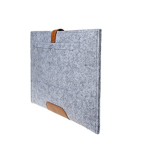 Laptophülle, xhorizon TM FX Wollfaser Macbook Hülle Filz Sleeve Tasche Laptop Notebook Umschlag Beutel für das neue Macbook veröffentlicht im Jahr 2015, mit Ultrabook Netbook kompatibel - 6