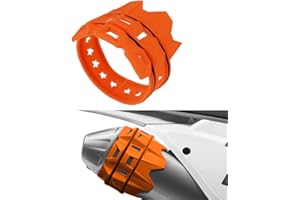 NICECNC Arancione Protezione del tubo di coda di scarico Universale Compatible with KTM SXF EXCF SX XC XCW XCFW EXC 50 85 125 150 250 350 450 525 530 300 400 2004-2018,See Fitment