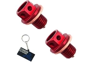 STONEDER 2 x Prise magnétique pour Boulon de vidange d'huile pour Moteur de Chinois Lifan Yx Zongshen Loncin Pit Dirt Bike 50 CC 70 CC 90 CC 110 CC 125 CC 140 CC 150 CC 160 CC