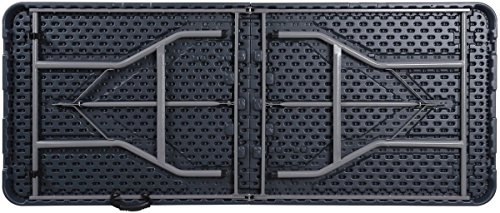 3-teilig KROLLMANN Biertischgarnitur aus Rattan in Grau bestehend aus 1 Biertisch und 2 Bierbänke, klappbar Party Garnitur - 5