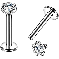 Per Labbra Con Gemma Piercing Bottone Monroe Helix Trago - Foto 5